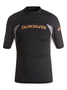 Quiksilver UPF 50+ Performer - Short Sleeve Rash Vest - Black-Quiet shade