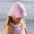 Petit Crabe UV hat – floral soft rose